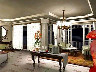 Hübsches Mädchen wird von zwei Schwänzen gefickt