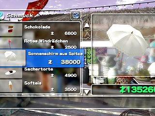 Sie spielt mit extrem stark extreme Spiele am Strand