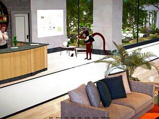 Sexhungrige Frau mit großen Titten macht die Beine breit