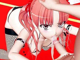 Pink Teen mit rosa Haar hardcore