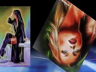 Schwarzes Luder erfreut sich an der musik