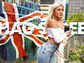 Milf rhiana Ryder spielt mit einem Fremden