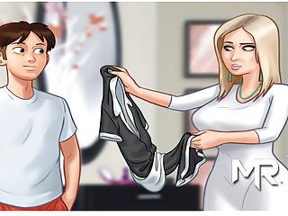 Sexy Hausmädchen mit geilen Titten - Milf in heißen Dessous